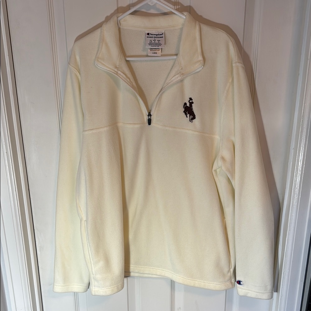 Champion Cream Wyoming Quarter-Zip Sweater